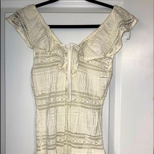 Jealous tomato lace cream color bodysuit